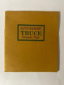 SIGNED Truce, David Harsent. 1973 Sycamore Press Limited Edition 16/200 Copies - Picture 1 of 3