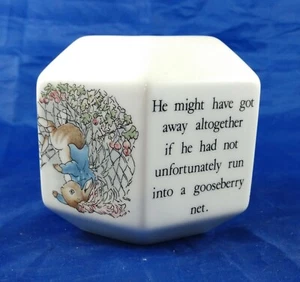 Vintage Wedgwood of Etruria Beatrix Potter Peter Rabbit Bank Hexagon Shaped  - Picture 1 of 7