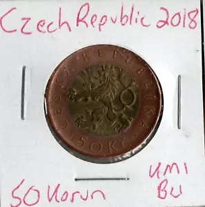 Coin Czech Republic 50 Korun 2018 KM1, bimetallic - Picture 1 of 2
