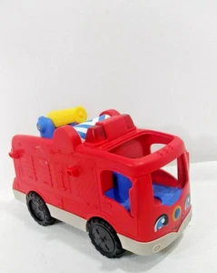Fisher-Price Little People Helping Others Fire Truck -Talks & Lights-Works - Picture 1 of 3