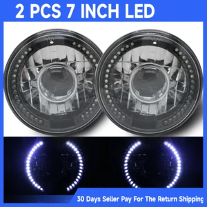 Faros LED redondos de 7 pulgadas LED ojos de ángulo halo para Jeep Wrangler 1997-2019 - Imagen 1 de 5