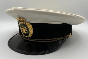 Vintage Denmark Traffic Police Officer Visor Cap Hat Uniform Danish Cop Musk Ox  - Picture 1 of 11