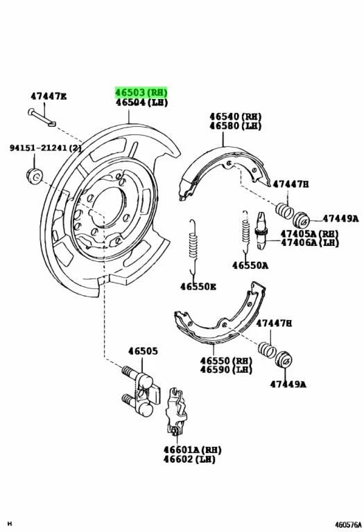 Juego de placas de freno de estacionamiento R&L TOYOTA IS250/350 GS460/450H/430/350 genuino Foto 1 de 1
