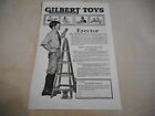 Early 1900S Magazine Ad #A4-178 - Gilbert Toys - Erector Sets