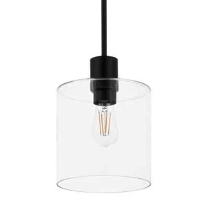 Hampton Bay Sutton Place 1-Light Matte Black Pendant - Picture 1 of 2