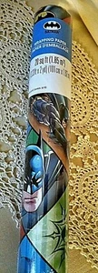 BATMAN GIFT WRAP NEW BRUCE WAYNE WRAPPING PAPER 20 SQ FT CHRISTMAS DC COMICS* - Picture 1 of 9