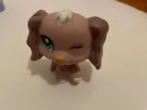 Littlest Pet Shop p #1373 Purple COCKER SPANIEL Dog w/ Blue Eye Original lps - Picture 1 of 3