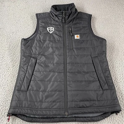 Carhartt Rain Defender Nylon Insulated Mock-Neck Vest Black Small (4-6) Logo - Image 1 of 4