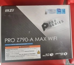 MSI Intel PRO Z790-A MAX WIFI LGA 1700 DDR5 ATX Intel Gaming Motherboard - Afbeelding 1 van 2