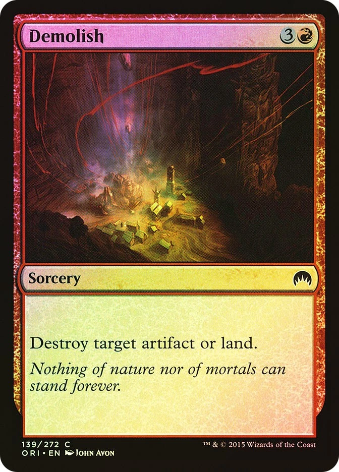 MTG FOIL Demolish  - Magic Origins #139 - Image 1 of 1