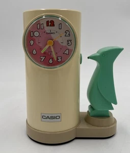Reloj despertador vintage Casio pájaro carpintero animado - Funciona - Imagen 1 de 11