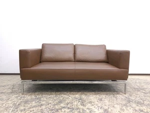 Fsm Easy Braun Zweisitzer Designersofa Ledersofa Couch Funktionssofa Sofa - Bild 1 von 19