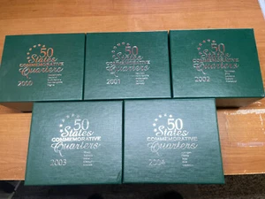 2000-2004 50 States Commemorative Quarters. Proof Uncirculated Sets - Picture 1 of 3