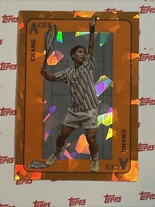 Michael Chang Aces 2021 Topps Chrome Sapphire Tennis Orange Refractor 16/25 - Picture 1 of 2