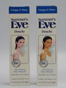 Vintage Summer's Eve Einweg Essig und Wasser Dusche 4,5 Oz je 2 Einheiten - Bild 1 von 2
