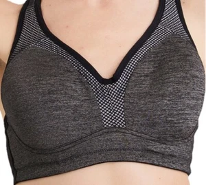 A-DD active grey high impact Sports Bra Underwired Size 38B Paddedbreathablecups - Picture 1 of 14