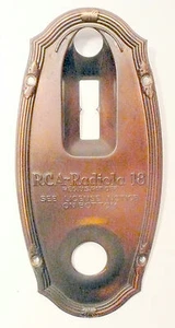 vIntage RCA RADIOLA 18 * part: FRONT DIAL ESCUTCHEON (faceplate) - Picture 1 of 2