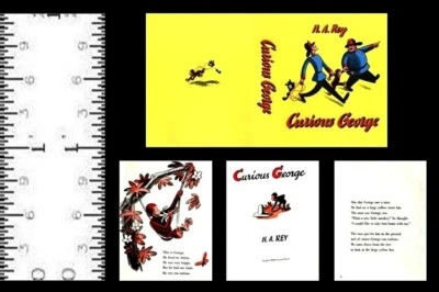 LEE ANN BORGIA 1:12 SCALE MINIATURE BOOK CURIOUS GEORGE DOLLHOUSE SCALE