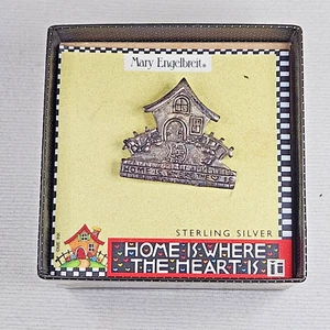 Spilla Mary Engelbreit in argento sterling in confezione regalo "Casa è dove si trova il cuore" - Foto 1 di 5