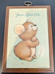 Vintage 1982 Hallmark "Jesus Loves Me" Plaque AMAZING CONDITION! Rare Find  - Picture 1 of 4