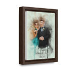 Custom Canvas Portrait Frame With Watercolor Wall Art From Your Photo Home Decor