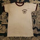 Vintage 80s Champion Harvard University Ringer T-Shirt Size L Ivy League College