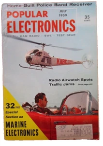Vintage Popular Electronics Magazine July 1959 Radio TV Advertising 1950s - Zdjęcie 1 z 10