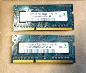 LAPTOP APPLE MACBOOK RAM 2GB (2x1GB) DDR3 RAM PC3-8500S 1067MHz SODIMM MEMORY - Picture 1 of 1