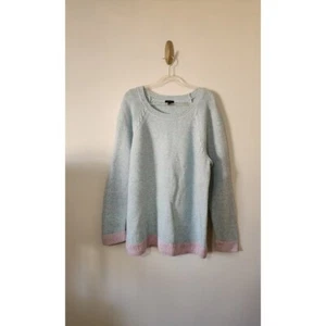 Talbots Colorblock Plus Size Pullover Plus Size Gender Reveal Casual Blau Rosa - Bild 1 von 9
