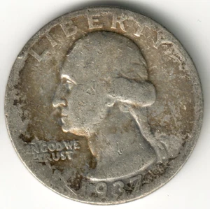 USA - 1937P - Washington ¼ $ - Silver Eagle - Low Mintage - #16051RG - Picture 1 of 2