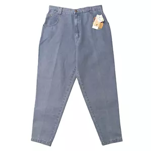 Vintage 90s STEFANO High Rise Carpenter Mom Jeans Size 18 Light Denim Grunge NWT - Picture 1 of 11
