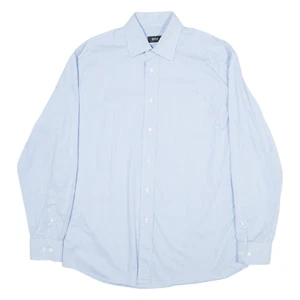 BOSS Mens Shirt Blue Check Long Sleeve L - Picture 1 of 6