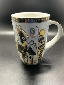 Auténtica taza de café de cerámica egipcia arte antiguo Fathy Mahmoud FM - Imagen 1 de 6