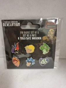 Masters Of The Universe Set Of 6 Pin Badges MOTU He-Man Skeletor Orko Teela - Picture 1 of 2