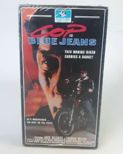 Cop in Blue Jeans VHS Factory Sealed New Old Stock 1989 Interglobal Home Video - Picture 1 of 6