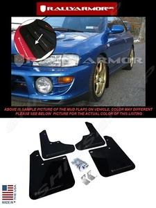 Flapas de barro negras Rally Armor UR con logotipo gris para Subaru Impreza 1993-2001 - Imagen 1 de 1