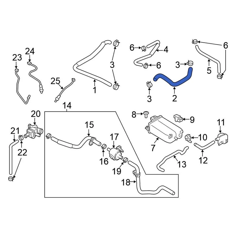 For Nissan TITAN 23-24 Nissan 118261LA0D Left Evaporative Emissions System Lines Foto 1 de 1