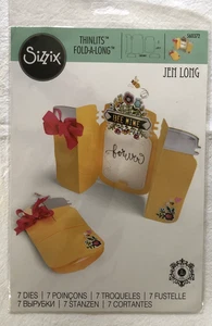 New SIZZIX THINLITS FOLD-A-LONG #560372 JAR 7 Dies JEN LONG - Picture 1 of 3