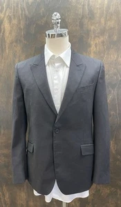 VERSACE COLLECTION SB Peak Lapel Textured Wool Tailored Fit Suit in Black 42 R - Picture 1 of 16