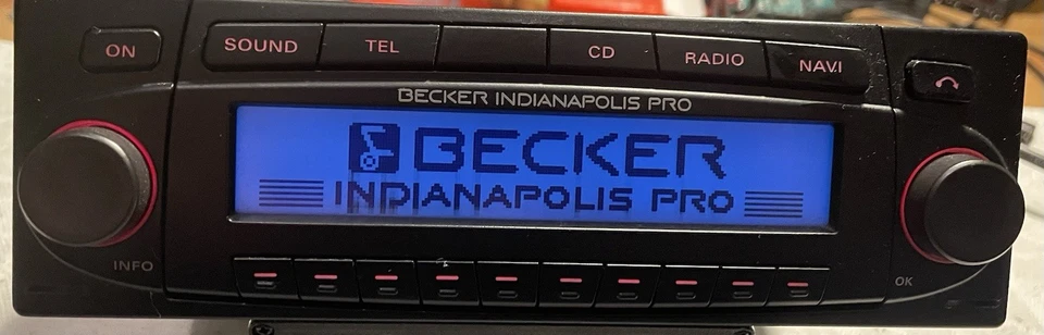BECKER BE7955 Indianapolis PRO Autoradio Bluetooth Navi CD VW T3 T4 Golf Passat - Bild 1 von 4