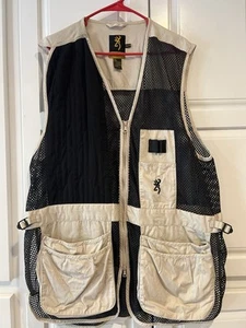 Browning Reactar 2XL Shooting Vest Mesh Recoil Pad Pocket Beige & Black - Bild 1 von 20
