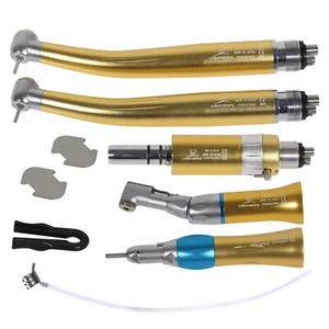 NSK Style Pana Max Dental High Low Speed Handpiece Kit Air Turbine 4 Hole Gold - Picture 1 of 12