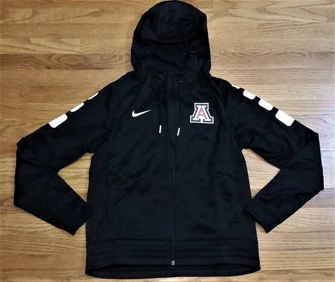 New Nike Women's M Arizona Wildcats Elite Stripe Full Zip Jacket Hoody Black $85 Cover