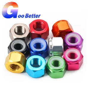 Nylon Insert Locknut Hex Nuts Colourful Aluminim Alloy M2 M3 M4 M5 Model DIY - Picture 1 of 10