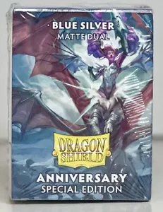 Dragon Shield Blue Silver Matte Dual Anniversary Special Edition 25 Years - Picture 1 of 3