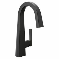 Moen S55005Bl Nio Single-Handle Bar Prep Faucet, Matte Black (Handle Accent