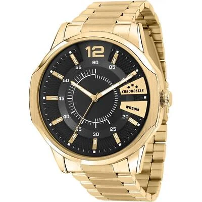 Orologio Chronostar Brave R3753115002 Watch Acciaio Oro Dorato Uomo 49 mm - Immagine 1 di 2