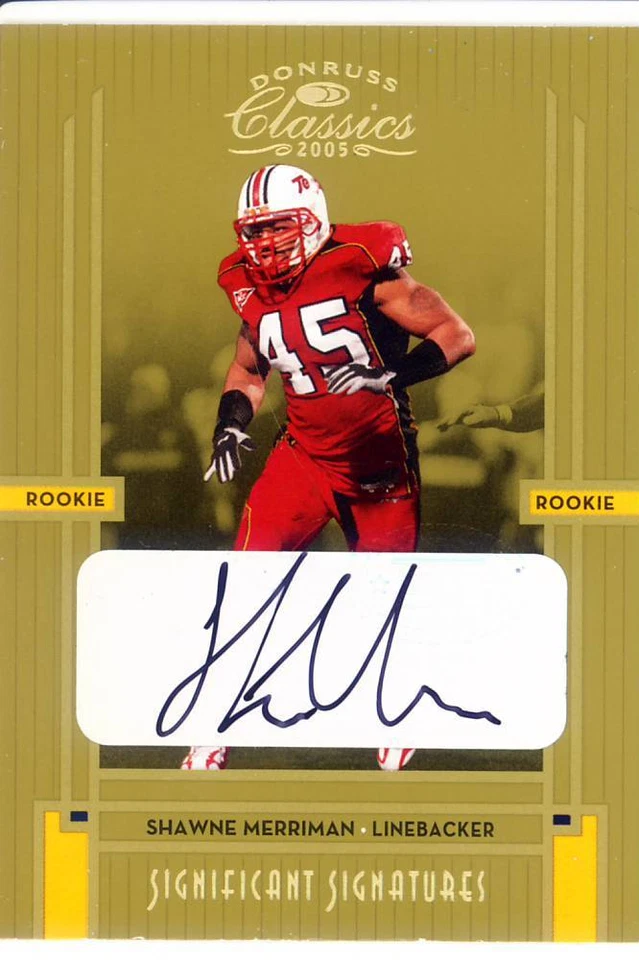 shawne merriman rookie rc draft auto autograph maryland terps college #/15 2005 - Image 1 of 1