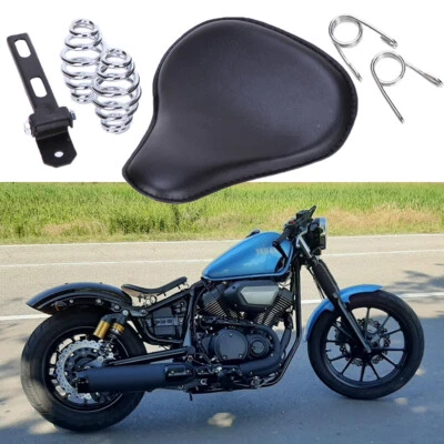 13-3/4" Big Bobber Spring Solo Seat Saddle For Yamaha XV 950 V Star 650 950 1100 - Imagem 1 de 4