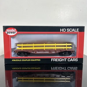 Modelo Power 98231 HO 1:87 40' plano con rieles de protección Pennsylvania NUEVO EN CAJA - Imagen 1 de 2